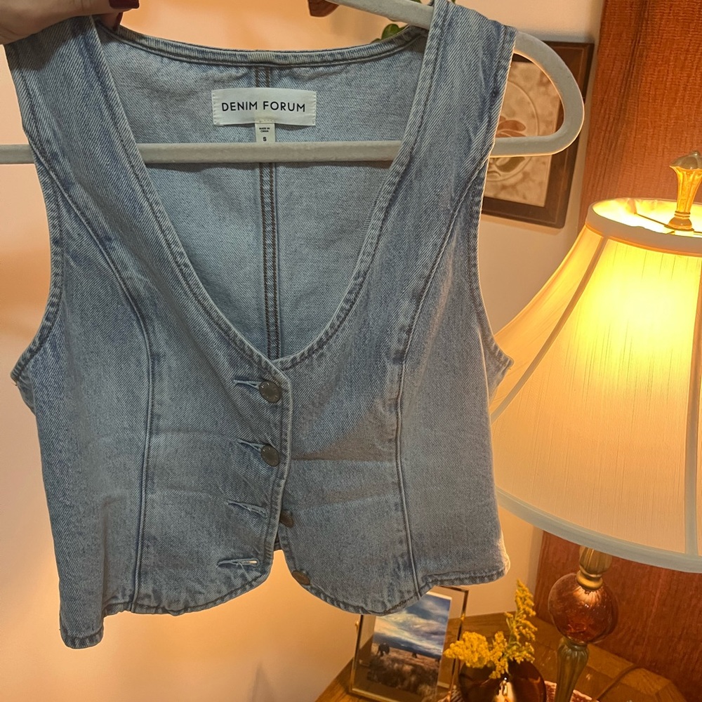 Light Blue Denim Vest